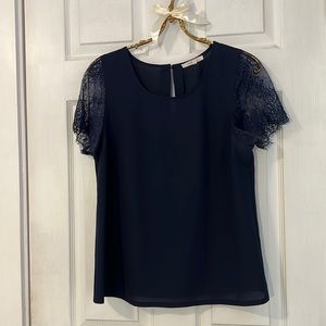 41 Hawthorn blouse, navy, size medium